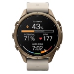 Garmin Fenix 9 Pro 43mm Autumn Gold Ti Smartwatch w/inReach Premium,AMOLED Display,Bone Leather Band&Cream-French Gray Silicone Band 010-04335-40 - Additional Image 3