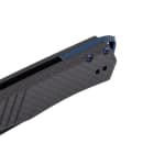 Tekto F1 Alpha Black D2 Blade Carbon Fiber Handle Blue Accents Fine Edge Folding Knife F1R-CFBK-D2BK1-A2 - Additional Image 5
