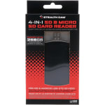 Stealth Cam 4-In-1 Card Reader for IOS & Android w/USB C, Micro USB, USB 2.0, and Lightning Connector STC-QMCR