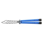 Benchmade Necron Latchless Balisong Trainer Trainer Blue G10 Knife 99T