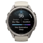 Garmin Fenix 9 Pro 43mm Titanium Smartwatch w/ Built-In Flashlight, AMOLED Display, Fog Gray-Dark Sandstone Silicone Band 010-04335-85 - Additional Image 9