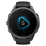 Garmin Fenix 9 Pro 43mm Carbon Gray DLC Titanium Smartwatch w/ Built-In Flashlight, AMOLED Display, Black-Pebble Gray Silicone Band 010-04335-15 - Additional Image 5