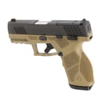 Taurus GX2 TORO 9mm 3.38" Bbl Fixed Front Adj Rear Sights Striker SAO Poly Grip MIL-STD-1913 Rail FDE/Black Pistol w/(1) 13rd Mag 1-GX2P931F - Additional Image 1