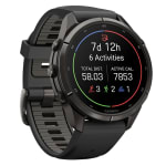 Garmin Fenix 9 Pro 43mm Carbon Gray DLC Titanium Smartwatch w/ Built-In Flashlight, AMOLED Display, Black-Pebble Gray Silicone Band 010-04335-15 - Additional Image 2