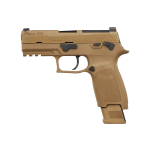 Sig Sauer M18 MA Compliant 9mm Luger 3.9" Bbl Striker Siglite Rail Manual Safety Modular Polymer Grip Coyote Pistol w/(3) 10rd Mags M18-9-CSS-MS-MA - Additional Image 2