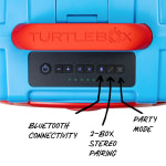 Turtlebox GameDay Series 2.0 Original Outdoor Bluetooth Speaker w/Party Mode, Waterproof, 25hr Battery, Powder Blue/Red TB-ORIG-G3-LTBLUE-RED-RED-2 - Additional Image 4