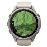 Garmin Fenix 9 Pro 43mm Titanium Smartwatch w/ Built-In Flashlight, AMOLED Display, Fog Gray-Dark Sandstone Silicone Band 010-04335-85 - Additional Image 6
