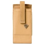 First Tactical Tactix Media Large 500D Nylon Coyote Pouch 3x6.25x1" w/ 2 Hooked Lynx Attachments 180017-060-1SZ - Additional Image 2