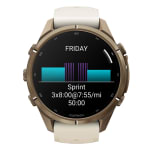 Garmin Fenix 9 Pro 43mm Autumn Gold Titanium Smartwatch w/ Built-In Flashlight, AMOLED Display, Cream-French Gray Silicone Band 010-04335-25 - Additional Image 7