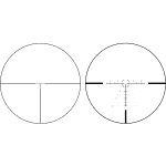 Bushnell 4-20x Magnification 50mm Lens R7 ED Black Riflescope FFP MRAD Holdover Illuminated Reticle EXO Protective Barrier R7-42050M1 - Reticle Image 1