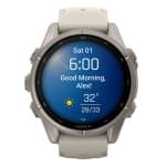 Garmin Fenix 9 43mm Titanium-Color Smartwatch w/ Built-In Flashlight, AMOLED Display, Fog Gray Silicone Band 010-04761-00 - Additional Image 8