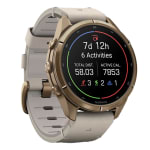 Garmin Fenix 9 Pro 43mm Autumn Gold Ti Smartwatch w/inReach Premium,AMOLED Display,Bone Leather Band&Cream-French Gray Silicone Band 010-04335-40 - Additional Image 2
