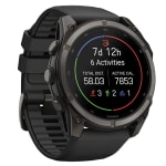 Garmin Fenix 9 51mm Carbon Gray DLC Titanium-Color Smartwatch w/ Built-In Flashlight, AMOLED Display, Black Silicone Band 010-04763-10 - Additional Image 2