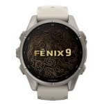 Garmin Fenix 9 43mm Titanium-Color Smartwatch w/ Built-In Flashlight, AMOLED Display, Fog Gray Silicone Band 010-04761-00 - Additional Image 1