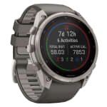Garmin Fenix 9 Pro 51mm Titanium Smartwatch w/ inReach, Solar Display, Pebble Gray-Silver Gray Silicone Band 010-04339-00 - Additional Image 2
