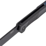 Tekto F1 Alpha Black D2 Blade Carbon Fiber Handle Blue Accents Fine Edge Folding Knife F1R-CFBK-D2BK1-A2 - Additional Image 4