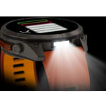 Garmin Fenix 9 Pro 51mm Titanium Smartwatch w/ Built-In Flashlight, AMOLED Display, Autumn Orange-Spark Orange Silicone Band 010-04337-05 - Additional Image 12