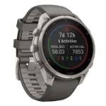 Garmin Fenix 9 Pro 47mm Titanium Smartwatch w/ Solar Display, Pebble Gray-Silver Gray Silicone Band 010-04338-05 - Additional Image 2