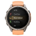 Garmin Fenix 9 Pro 43mm Titanium Smartwatch w/ inReach, AMOLED Display, Shell Pink-Autumn Orange Silicone Band 010-04335-00 - Additional Image 5