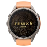 Garmin Fenix 9 Pro 43mm Titanium Smartwatch w/ inReach, AMOLED Display, Shell Pink-Autumn Orange Silicone Band 010-04335-00 - Additional Image 1