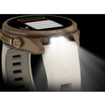 Garmin Fenix 9 Pro 43mm Autumn Gold Titanium Smartwatch w/ Built-In Flashlight, AMOLED Display, Cream-French Gray Silicone Band 010-04335-25 - Additional Image 12