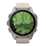 Garmin Fenix 9 43mm Titanium-Color Smartwatch w/ Built-In Flashlight, AMOLED Display, Fog Gray Silicone Band 010-04761-00 - Additional Image 6