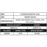 Sig Sauer SIG .300 Norma Mag 215gr OTM Match Grade Rifle Ammunition (440/Box) E300NM215OTM-440 - Additional Image 1