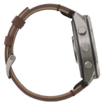 Garmin Fenix 9 Pro 51mm Titanium Smartwatch w/inReach Premium,AMOLED Display, Walnut Leather Band & Pebble Gray-Silver Gray Silicone Band 010-04337-40 - Additional Image 4
