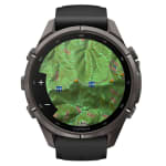 Garmin Fenix 9 Pro 43mm Carbon Gray DLC Titanium Smartwatch w/ Built-In Flashlight, AMOLED Display, Black-Pebble Gray Silicone Band 010-04335-15 - Additional Image 6