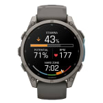 Garmin Fenix 9 47mm Titanium-Color Smartwatch w/ Built-In Flashlight, AMOLED Display, Pebble Gray Silicone Band 010-04762-00 - Additional Image 3