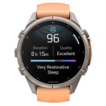 Garmin Fenix 9 Pro 43mm Titanium Smartwatch w/ Built-In Flashlight, AMOLED Display, Shell Pink-Autumn Orange Silicone Band 010-04335-05 - Additional Image 9