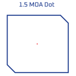 Colt Optics CSQ-1 0.43 MRAD (1.5 MOA) Dot and 19.8 MRAD (68 MOA) Circle 1913 Rifle Rail Mount Black Square Red Dot Sight R105-101 - Reticle Image 2
