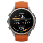 Garmin Fenix 9 Pro 47mm Titanium Smartwatch w/ inReach, AMOLED Display, Autumn Orange-Spark Orange Silicone Band 010-04336-00 - Additional Image 3