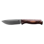 Benchmade Saddle Mountain Skinner Fixed Blade Drop-Point Dark Brown Stabilized Wood Knife 15002