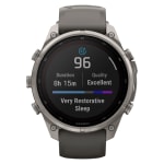Garmin Fenix 9 Pro 47mm Titanium Smartwatch w/ Solar Display, Pebble Gray-Silver Gray Silicone Band 010-04338-05 - Additional Image 9