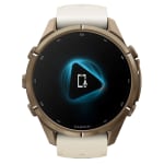 Garmin Fenix 9 Pro 43mm Autumn Gold Titanium Smartwatch w/ inReach, AMOLED Display, Cream-French Gray Silicone Band 010-04335-20 - Additional Image 8