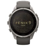 Garmin Fenix 9 Pro 47mm Titanium Smartwatch w/ Solar Display, Pebble Gray-Silver Gray Silicone Band 010-04338-05 - Additional Image 1