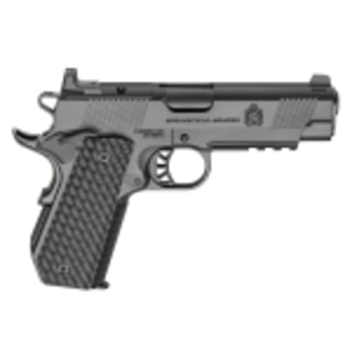 Springfield Armory 1911 Tactical Response 9mm 4.25"Bbl CC Cut Black Handgun w/AOS Plate, U-Notch Trit Sights, Light Rail,3x9rd Mags PC9127LR-CCAOS - Main Image