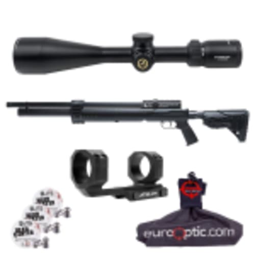 JTS Airacuda PRS MAX .22 Air Rifle w/ 1.430g Pellets, Athlon Argos HMR 4-20x50mm Scope & Mount, Spudz Cleaning Cloth JAGPRSM22B-KIT-110-214007-702008 - Main Image