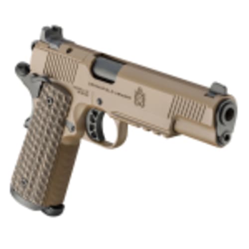 Springfield Armory 1911 Tactical Response 9mm 5" Bbl Coyote Brown Handgun w/ AOS Plate, U-Notch Tritium Sights, Light Rail, 3x9rd Mags PC9129LRCBAOS - Main Image