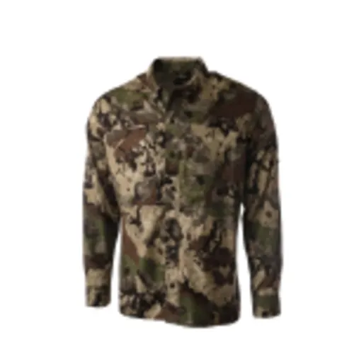 Pnuma Outdoors Long Sleeve Shooting Shirt, Caza Camo 3XL PLSSSCXXX