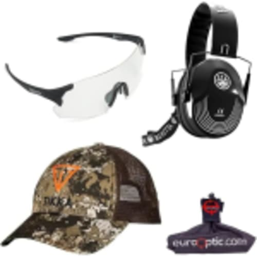 Beretta Challenge EVO Shooting Glasses w/Neutral Lens, Beretta Black Safety Pro Earmuff, & Tikka Wideland Trucker Hat Bundle OC061A2854014HUNI-KIT-HAT - Main Image