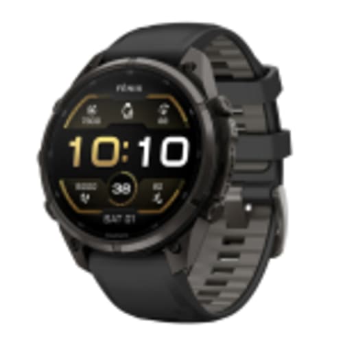 Garmin Fenix 9 Pro 47mm Carbon Gray DLC Titanium Smartwatch w/ Built-In Flashlight, AMOLED Display, Black-Pebble Gray Silicone Band 010-04336-15 - Main Image