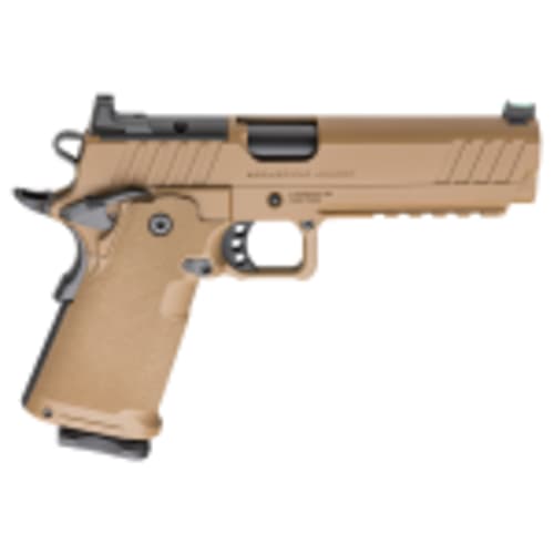 Springfield Armory 1911 DS Prodigy 9mm 5" Bbl Coyote Brown Handgun w/ AOS Plate, U-Notch Fiber Optic Sights, 2x10rd Mags PH9119AOSCBLC - Main Image