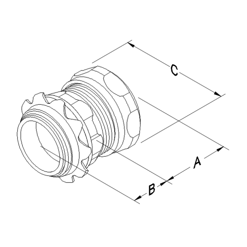 Steel EMT Raintight Compression Connectors
