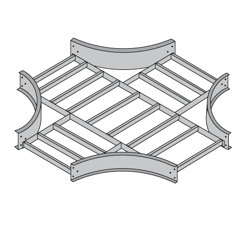 Swage Ladder Tray Horizontal Tapped Cross [TC]
