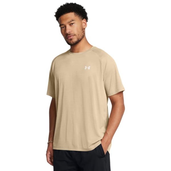 Under Armour Men's Tech Shortsleeve City Khaki/White Textured Shirt 1382796-30000