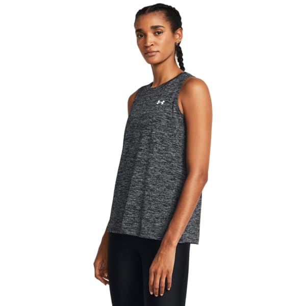 Under Armour Women's Tech Twist Sleeveless Black/White Shirt 1383656-00100