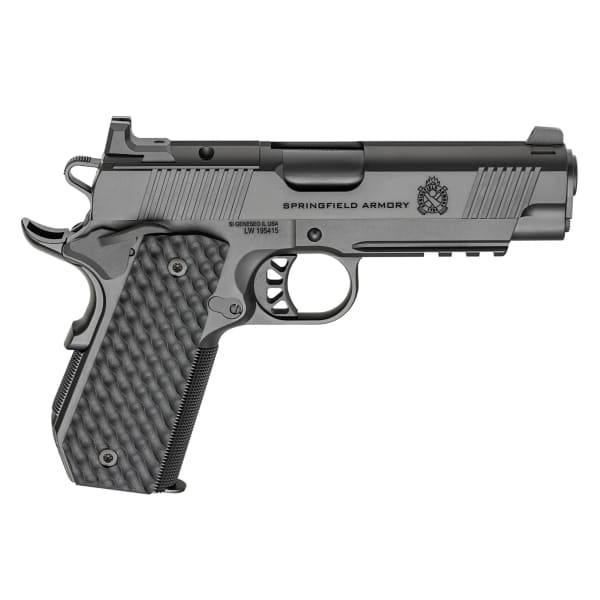 Springfield Armory 1911 Tactical Response 9mm 4.25"Bbl CC Cut Black Handgun w/AOS Plate, U-Notch Trit Sights, Light Rail,3x9rd Mags PC9127LR-CCAOS