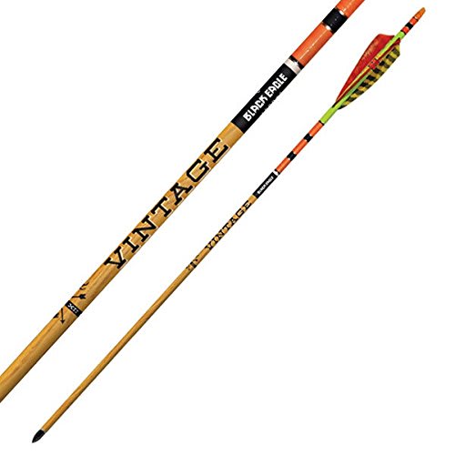 Black Eagle 19/64" Factory Fletched Arrow Vintage Crested Feathers Y/O 6pk .005"-350 332
